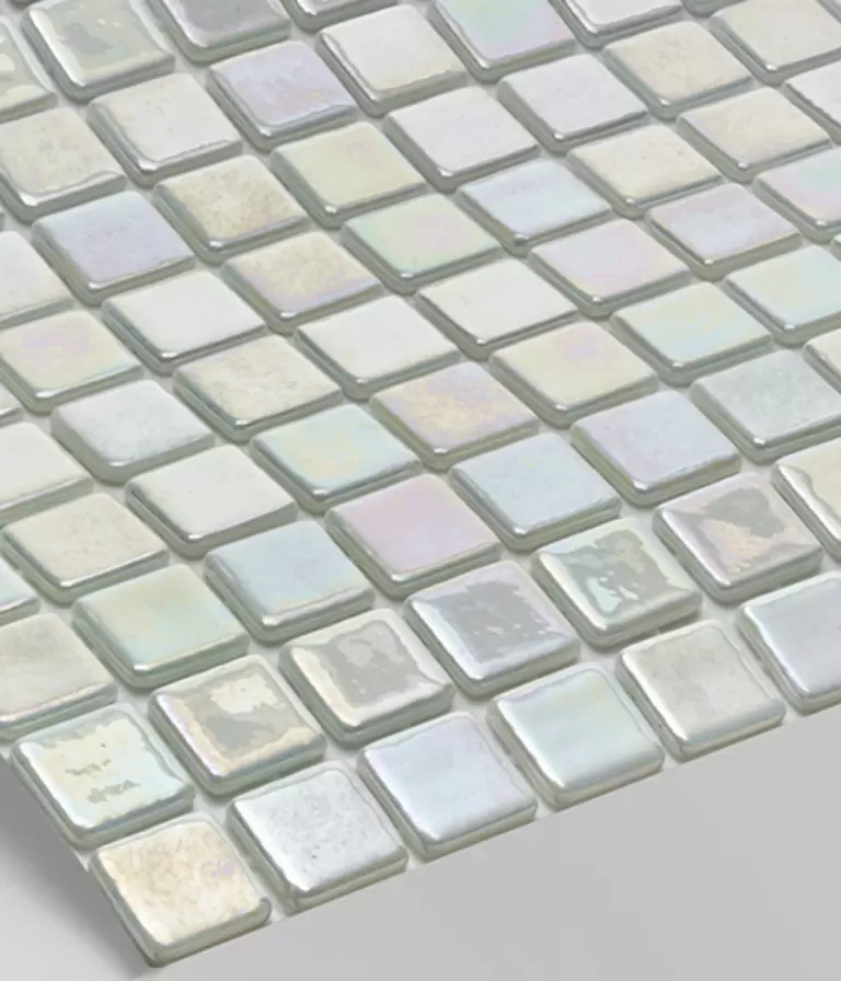 Mosaico blanco brillante 100%